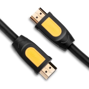 Кабель мультимедийный HDMI M to HDMI M 2.0m HD101 yellow/black Ugreen (10129)