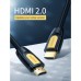 Кабель мультимедийный HDMI M to HDMI M 2.0m HD101 yellow/black Ugreen (10129) Кабель мультимедийный HDMI M to HDMI M 2.0m HD101 yellow/black Ugreen (10129)