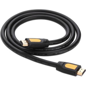 Кабель мультимедийный HDMI M to HDMI M 2.0m HD101 yellow/black Ugreen (10129)