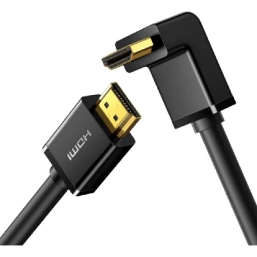 Кабель мультимедийный HDMI M to HDMI M 1.0m 90° corner HD103 black Ugreen (10172) Кабель мультимедийный HDMI M to HDMI M 1.0m 90° corner HD103 black Ugreen (10172)