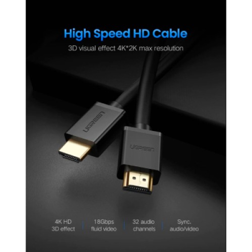 Кабель мультимедийный HDMI M to HDMI M 10.0m HD104 black Ugreen (10110) Кабель мультимедийный HDMI M to HDMI M 10.0m HD104 black Ugreen (10110)