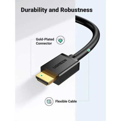 Кабель мультимедийный HDMI M to DVI M 1.5m HD106 black Ugreen (11150)