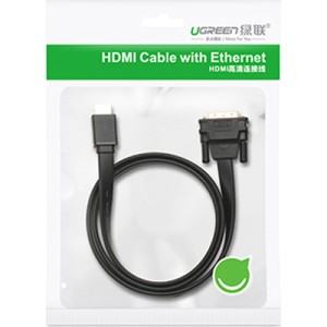 Кабель мультимедийный HDMI M to DVI M 1.0m HD106 black Ugreen (30116)