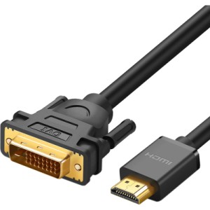 Кабель мультимедийный HDMI M to DVI M 1.0m HD106 black Ugreen (30116)