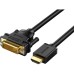 Кабель мультимедийный HDMI M to DVI M 2.0m HD106 black Ugreen (10135)