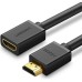 Кабель мультимедийный HDMI M to HDMI F 1.0m HD107 black Ugreen (10141) Кабель мультимедийный HDMI M to HDMI F 1.0m HD107 black Ugreen (10141)