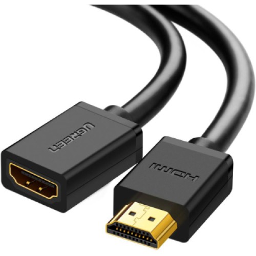 Кабель мультимедийный HDMI M to HDMI F 1.0m HD107 black Ugreen (10141) Кабель мультимедийный HDMI M to HDMI F 1.0m HD107 black Ugreen (10141)