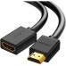 Кабель мультимедийный HDMI M to HDMI F 1.0m HD107 black Ugreen (10141) Кабель мультимедийный HDMI M to HDMI F 1.0m HD107 black Ugreen (10141)