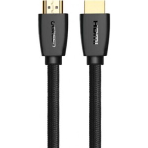 Кабель мультимедийный HDMI M to HDMI M 2.0m braided HD118 black Ugreen (40410)