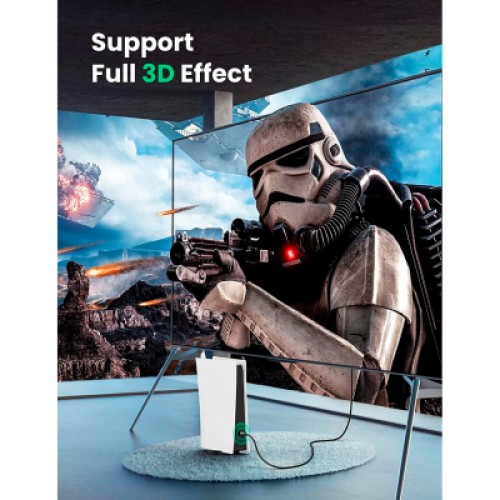 Кабель мультимедийный HDMI M to HDMI M 10.0m 4K30Hz braided HD119 black Ugreen (40104) Кабель мультимедийный HDMI M to HDMI M 10.0m 4K30Hz braided HD119 black Ugreen (40104)