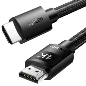 Кабель мультимедійний HDMI M to HDMI M 10.0m 4K30Hz braided HD119 black Ugreen (40104)