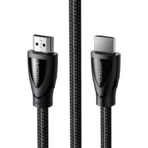 Кабель мультимедийный HDMI M to HDMI M 2.0m braided HD140 black Ugreen (80403)
