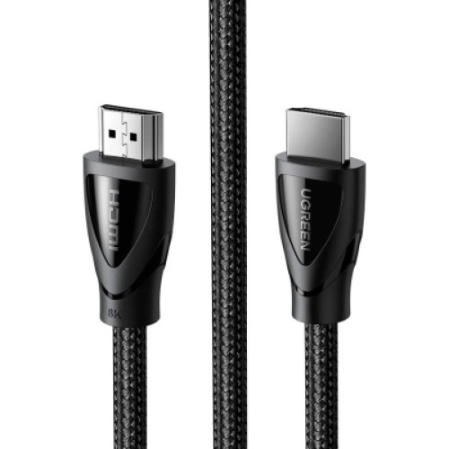 Кабель мультимедийный HDMI M to HDMI M 2.0m braided HD140 black Ugreen (80403)