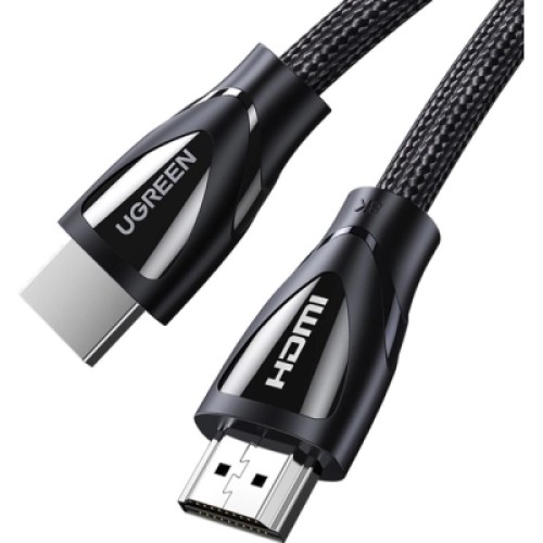 Кабель мультимедийный HDMI M to HDMI M 2.0m braided HD140 black Ugreen (80403)