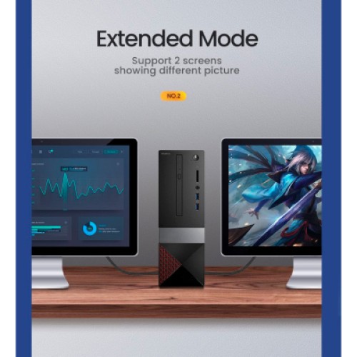 Кабель мультимедийный HDMI M to HDMI M 5.0m braided HD140 black Ugreen (80405) Кабель мультимедийный HDMI M to HDMI M 5.0m braided HD140 black Ugreen (80405)