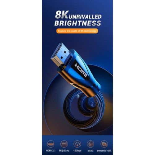 Кабель мультимедийный HDMI M to HDMI M 5.0m braided HD140 black Ugreen (80405) Кабель мультимедийный HDMI M to HDMI M 5.0m braided HD140 black Ugreen (80405)