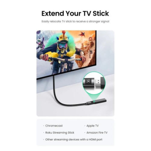 Кабель мультимедийный HDMI M to HDMI F 1.0m 8K HD151 black Ugreen (40447) Кабель мультимедийный HDMI M to HDMI F 1.0m 8K HD151 black Ugreen (40447)