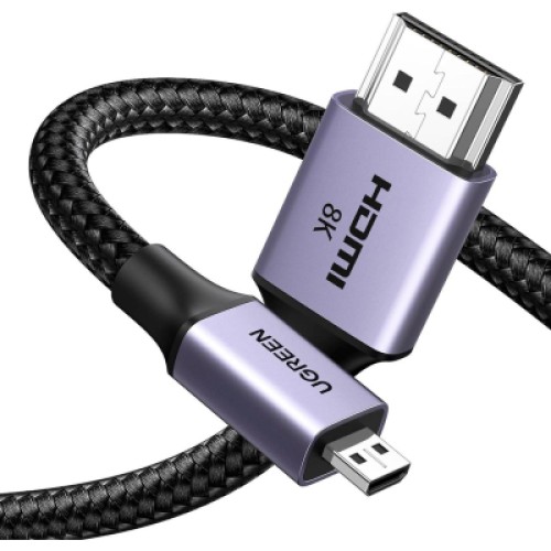 Кабель мультимедийный HDMI M to HDMI micro M 1.0m V2.1 8K60Hz HD164 black Ugreen (15516) Кабель мультимедийный HDMI M to HDMI micro M 1.0m V2.1 8K60Hz HD164 black Ugreen (15516)