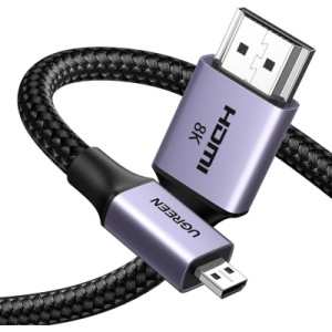 Кабель мультимедійний HDMI M to HDMI micro M 2.0m V2.1 8K60Hz HD164 black Ugreen (15517) Кабель мультимедійний HDMI M to HDMI micro M 2.0m V2.1 8K60Hz HD164 black Ugreen (15517)