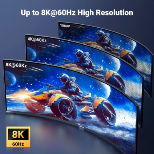 Кабель мультимедийный HDMI M to HDMI micro M 2.0m V2.1 8K60Hz HD164 black Ugreen (15517)