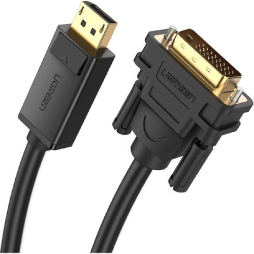 Кабель мультимедийный DisplayPort M to DVI M 1.5m DP103 black Ugreen (10243)