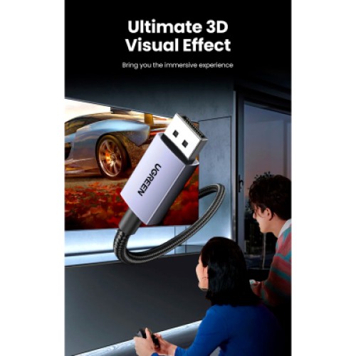 Кабель мультимедийный DisplayPort M to DisplayPort M 1.0m 16K DP118 black Ugreen (15383) Кабель мультимедийный DisplayPort M to DisplayPort M 1.0m 16K DP118 black Ugreen (15383)