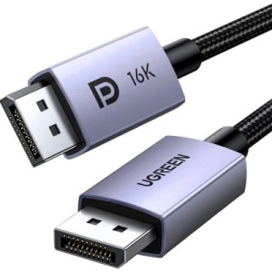 Кабель мультимедийный DisplayPort M to DisplayPort M 1.0m 16K DP118 black Ugreen (15383)