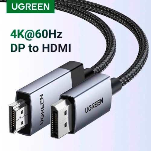 Кабель мультимедийный DisplayPort M to HDMI M 1.0m V2.0 4K60Hz DP119 black Ugreen (15773) Кабель мультимедийный DisplayPort M to HDMI M 1.0m V2.0 4K60Hz DP119 black Ugreen (15773)