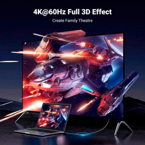 Кабель мультимедийный DisplayPort M to HDMI M 1.0m V2.0 4K60Hz DP119 black Ugreen (15773) Кабель мультимедийный DisplayPort M to HDMI M 1.0m V2.0 4K60Hz DP119 black Ugreen (15773)