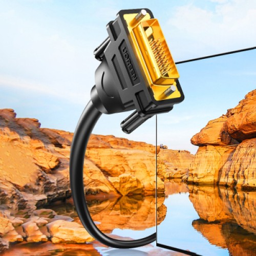 Кабель мультимедийный DVI M to DVI M 2.0m 24+1pin DV101 black Ugreen (11604)
