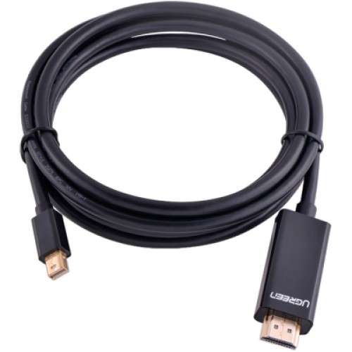 Кабель мультимедийный miniDisplayPort M to HDMI M 1.5m MD101 4K black Ugreen (20848) Кабель мультимедийный miniDisplayPort M to HDMI M 1.5m MD101 4K black Ugreen (20848)