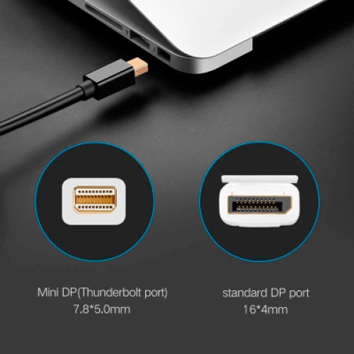 Кабель мультимедийный miniDisplayPort M to DisplayPort M 1.5m MD105 black Ugreen (10477) Кабель мультимедийный miniDisplayPort M to DisplayPort M 1.5m MD105 black Ugreen (10477)