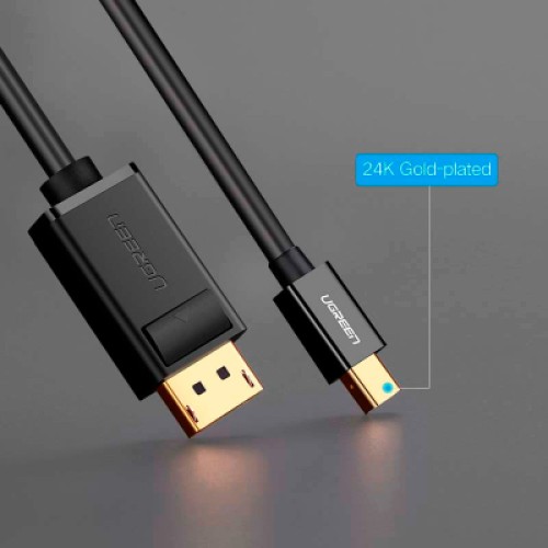 Кабель мультимедийный miniDisplayPort M to DisplayPort M 1.5m MD105 black Ugreen (10477) Кабель мультимедийный miniDisplayPort M to DisplayPort M 1.5m MD105 black Ugreen (10477)