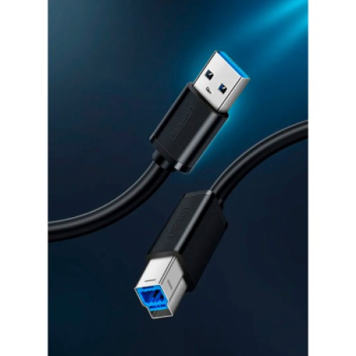 Кабель для принтера USB 3.0 AM/BM 2.0m US210 black Ugreen (10372) Кабель для принтера USB 3.0 AM/BM 2.0m US210 black Ugreen (10372)