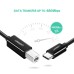 Кабель для принтера USB-C 2.0 to BM 2.0m US241 black Ugreen (50446) Кабель для принтера USB-C 2.0 to BM 2.0m US241 black Ugreen (50446)