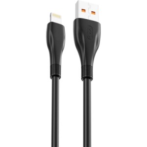 Дата кабель USB 2.0 AM to Lightning 1.0m 6A NB185 black XO (6920680879236)