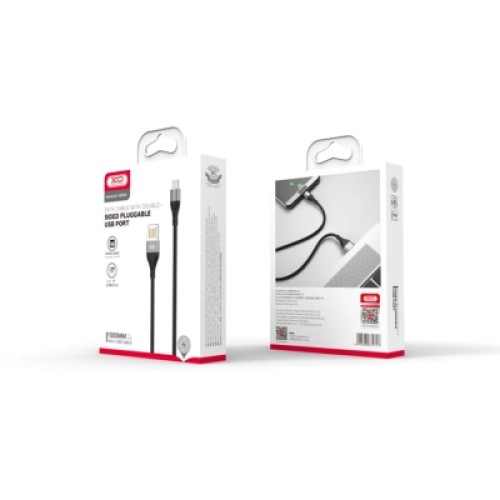 Дата кабель USB 2.0 AM to Micro 5P 1.0m 2.4A double-sided NB188 gray XO (6920680879717) Дата кабель USB 2.0 AM to Micro 5P 1.0m 2.4A double-sided NB188 gray XO (6920680879717)