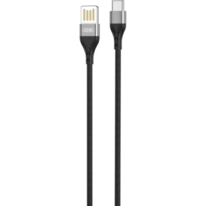 Дата кабель USB 2.0 AM to USB-C 1.0m 2.4A double-sided NB188 gray XO (6920680879700)