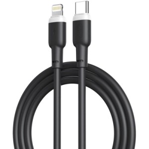 Дата кабель USB-C to Lightning 1.0m 20W liquid silicone NB208A black XO (6920680826810)