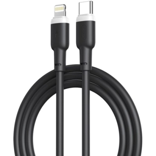 Дата кабель USB-C to Lightning 1.0m 20W liquid silicone NB208A black XO (6920680826810) Дата кабель USB-C to Lightning 1.0m 20W liquid silicone NB208A black XO (6920680826810)