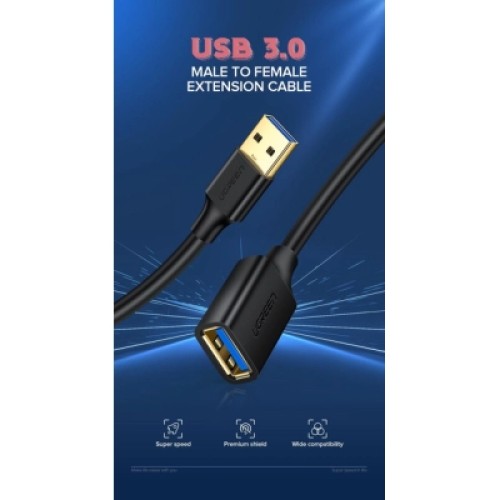 Дата кабель USB 3.0 AM/AF 1.5m US129 black Ugreen (30126) Дата кабель USB 3.0 AM/AF 1.5m US129 black Ugreen (30126)