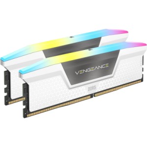 Модуль памяти для компьютера DDR5 32GB (2x16GB) 6000 MHz Vengeance RGB White Corsair (CMH32GX5M2E6000Z36W)