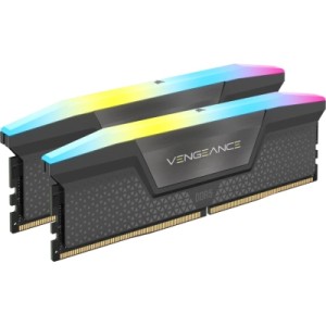 Модуль памяти для компьютера DDR5 32GB (2x16GB) 6800 MHz Vengeance RGB Black Corsair (CMH32GX5M2B6800C40)