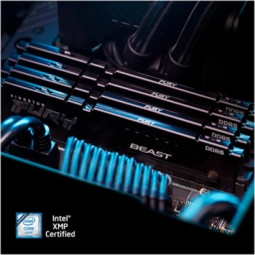 Модуль памяти для компьютера DDR5 128GB (2x64GB) 5600 MHz Beast Kingston Fury (ex.HyperX) (KF556C36BBEK2-128)