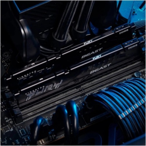 Модуль памяти для компьютера DDR5 128GB (2x64GB) 5600 MHz Beast Kingston Fury (ex.HyperX) (KF556C36BBEK2-128)