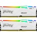 Модуль памяти для компьютера DDR5 16GB 5200 MHz Beast White RGB Kingston Fury (ex.HyperX) (KF552C40BWAK2-16)