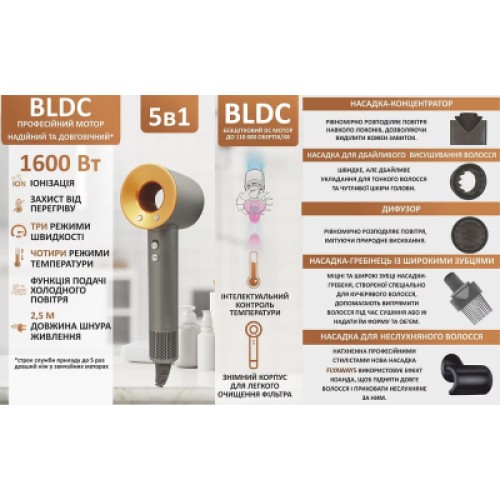 Фен PRIME Technics PHD 1659 Ultra Elite Фен PRIME Technics PHD 1659 Ultra Elite