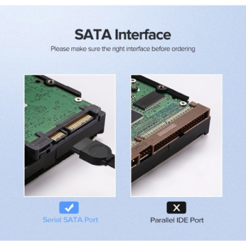 Кабель для передачи данных SATA 3 Data Cable 0.5m 90° corner US217 Black Ugreen (30797)