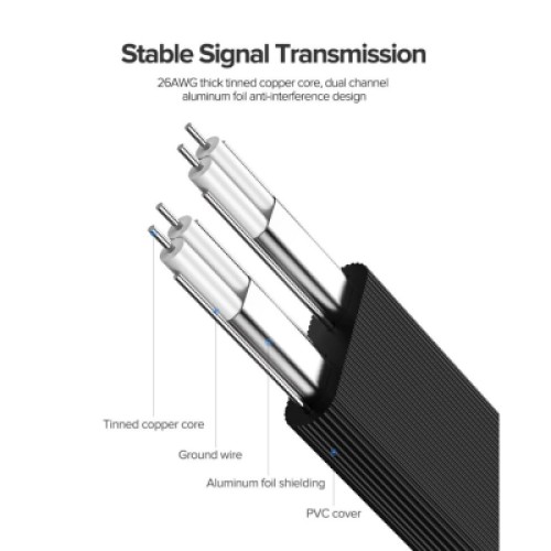 Кабель для передачи данных SATA 3 Data Cable 0.5m US217 Black Ugreen (30796)