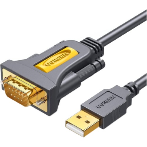 Кабель для передачи данных USB to COM M 2.0m DB9 RS-232 CR104 black Ugreen (20222)